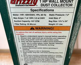 Woodshop Tools: Grizzly Dust Collector