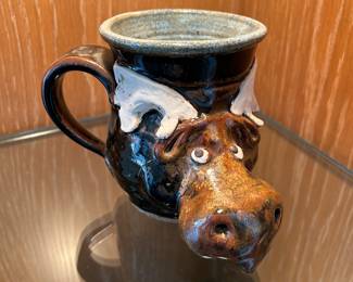 Mahon Stoneware Mug: Moose Face
