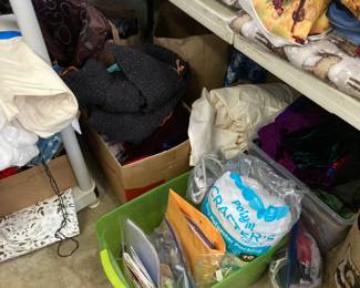 Vintage fabric and crafting supplies