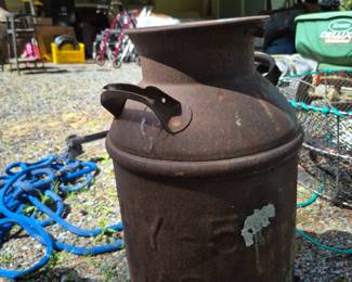 Antique milk can