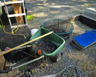 Crab  and shrimp pots  boat anchor boating supplies 