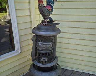 Metal Rooster Coal stove