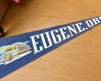 Large collection of vintage pennants