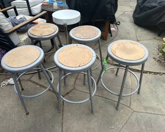 Old school stools. Remember chemistry class?