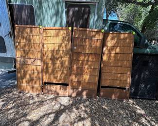 Vintage Japanese bamboo sliding doors