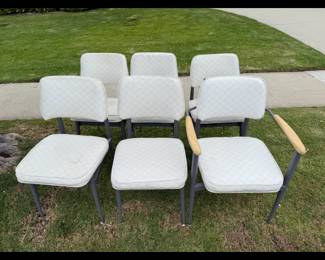 MCM kitchen chairs with seashell print. Amazing condition