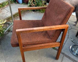 MCM rust John Barfoot Inc accent chair Straight out of a 1960s doctors office waiting room in NY.