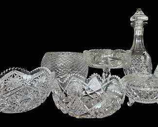 Cut Crystal Decanters, Fruit Bowls, Candy Dishes, More