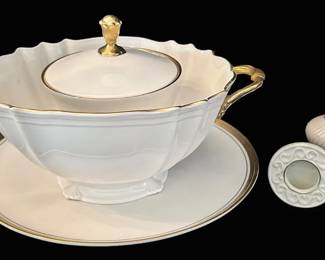 Lenox Cake Stand, Bowl, More Decor HandDecorated w 24k Gold