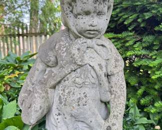 Cement Flower Girl