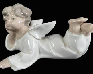 Reclining Cherub Lladro Porcelain Figurine
