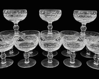 Thirteen Waterford Coupe Glasses