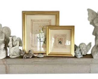 Garden Angels Florals Concrete Statues, Wall Art, Birdbath, Decorative Accents