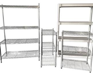 3 Metal 1 Plastic Storage Shelves