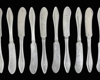 12 Towle Monogrammed D Sterling Silver Bitter Knives