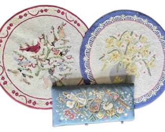 Orvis Claire Murray 37 Round Rugs Needlepoint Pillow