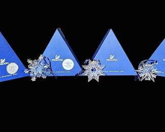 Six Swarovski Collectible Ornaments