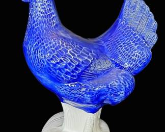 Vintage Ceramic Blue Chicken