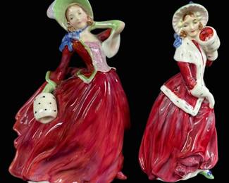 Royal Doulton Figurines Christmas Morn And Autumn Breezes