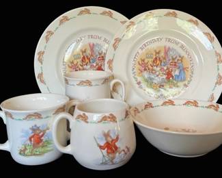 Bunnykins Fine Bone China Plates, Cups, Bowl