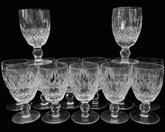Thirteen Waterford Wine Glasses