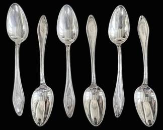 6 Towle Mary Chilton Sterling Silver Serving Spoons, Monogrammed D 312g