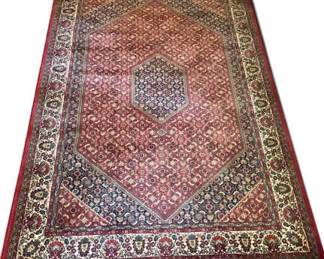 Red Caswell Area Rug 7.5 x 5 ft