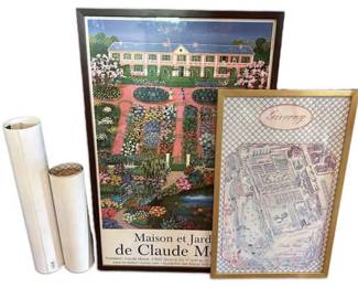 Maison et Jardin de Claude Monet and Claude Monet a Giverny Posters Two Framed