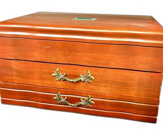 Reed Barton Wood Silverware Chest