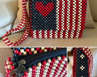 1960s Playboy Wood Bead Purse