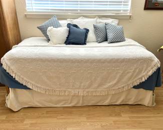 Trundle Bed and vintage Chenille Bedspread
