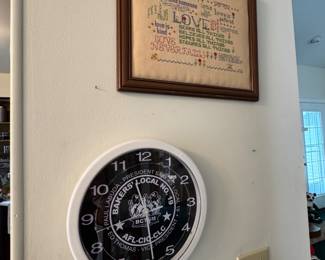 Vintage embroidered framed items