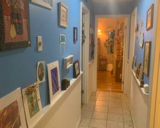 Even the hallways are packed with artwork!