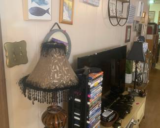 Lamps, dvds, games, tv, tv console, art etc