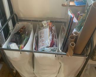 Gift wrapping and a beautiful 3 piece laundry sorter