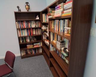 bookcases, books