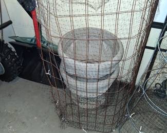 planters, wire, etc garden supplies