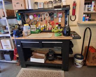 craftsman tool bench and tools