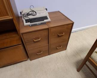 laminate 2 dwr file cabinets, shelving unit