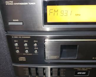 Sharp shelf stereo system w surround sound