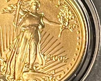 2002, 1/10 oz. Gold Liberty Coin.