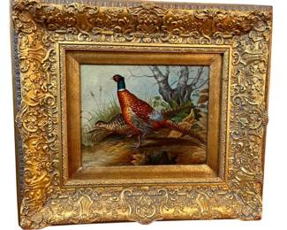Oil Painting of a Pair of Pheasant by Gaines