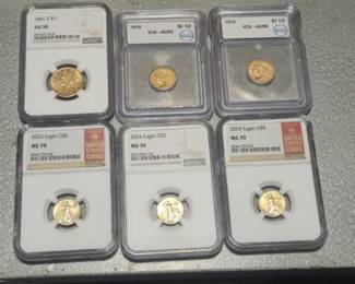 Six incredible, graded Gold Coins!!