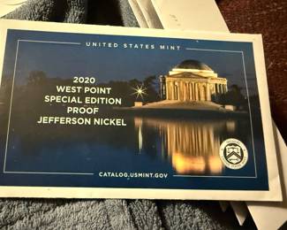 2020 West Point Special Edition Proof Jefferson Nickel!
-These are sealed in original package!
Highly Collectible!!