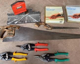 Hand Saw, Mitre Box, Snips, And New Freeze Cables