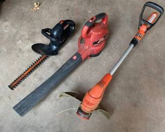 Craftsman Blower and Black & Decker Yard Tools
