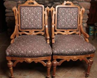 Victorian Bird Finial Chairs