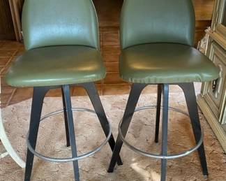 Vintage Green Bar Stools by Chet Beardsley