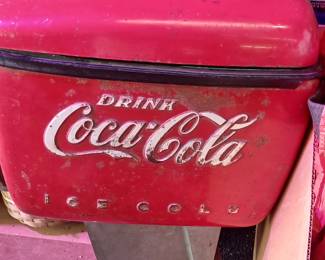 Coca cola syrup dispeser . Boat motor looking , rare boat motor style .late 1940s