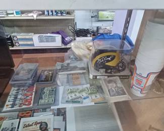 sterling rings, autographs , cards, tickets 1966 michigan state game of the century ticket , 1940s tigers , 1954 lions